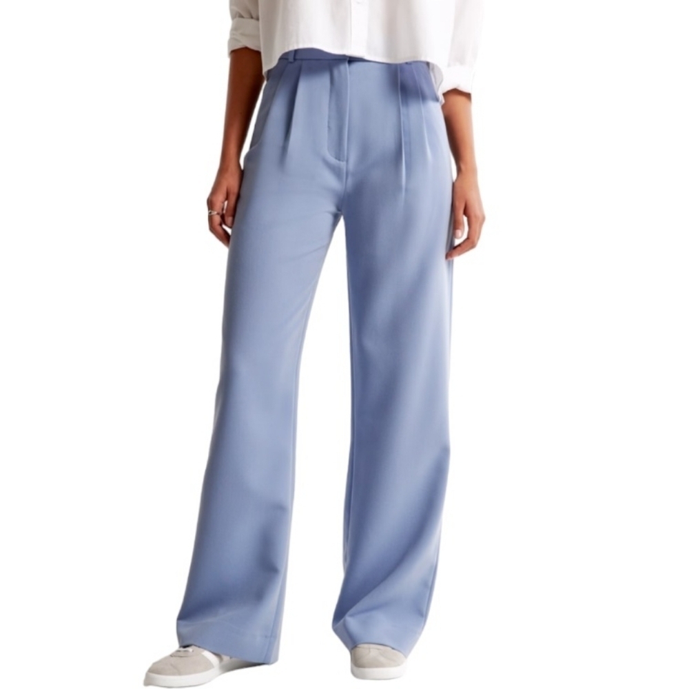 Asos Design - 30x30 Light Blue High Rise Straight Leg Pants